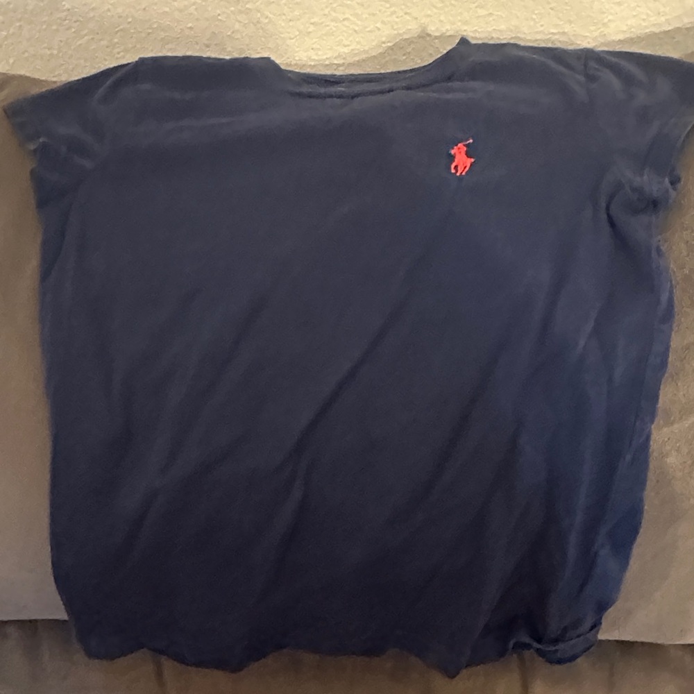 Ralph Lauren Dark Blue Tee with Red Emblem